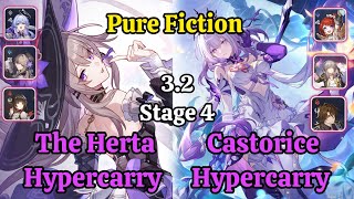 E0S0 The Herta Hypercarry & E0S0 Castorice Hypercarry Pure Fiction stage 4 clear / Hsr