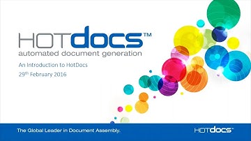 Intro to HotDocs Webinar