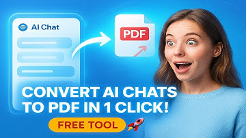How to Convert Any AI Chat to PDF Instantly | Best Free Tool You Must Try!