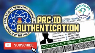 Paano magpa authenticate ng PRC ID