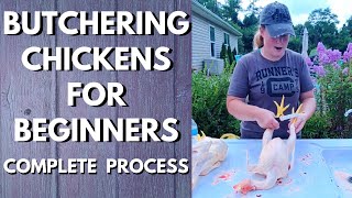 Butchering Chickens For Beginners 🐔  The Complete Process From COOP to FREEZER