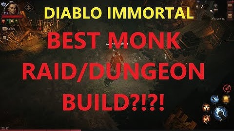Diablo Immortal Best Monk Raid & Dungeon Build!!