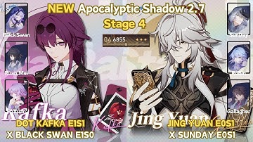 NEW Apocalyptic Shadow Floor 4 3 Stars | E0S1 Jing Yuan & E1S1 Kafka | Honkai: Star Rail 2.7