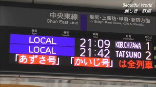 台風19号土砂崩落で特急「あずさ」が発着しないJR松本駅→10/28いよいよ運転再開へ! 2019.10.16 松本駅　　panasd 1403