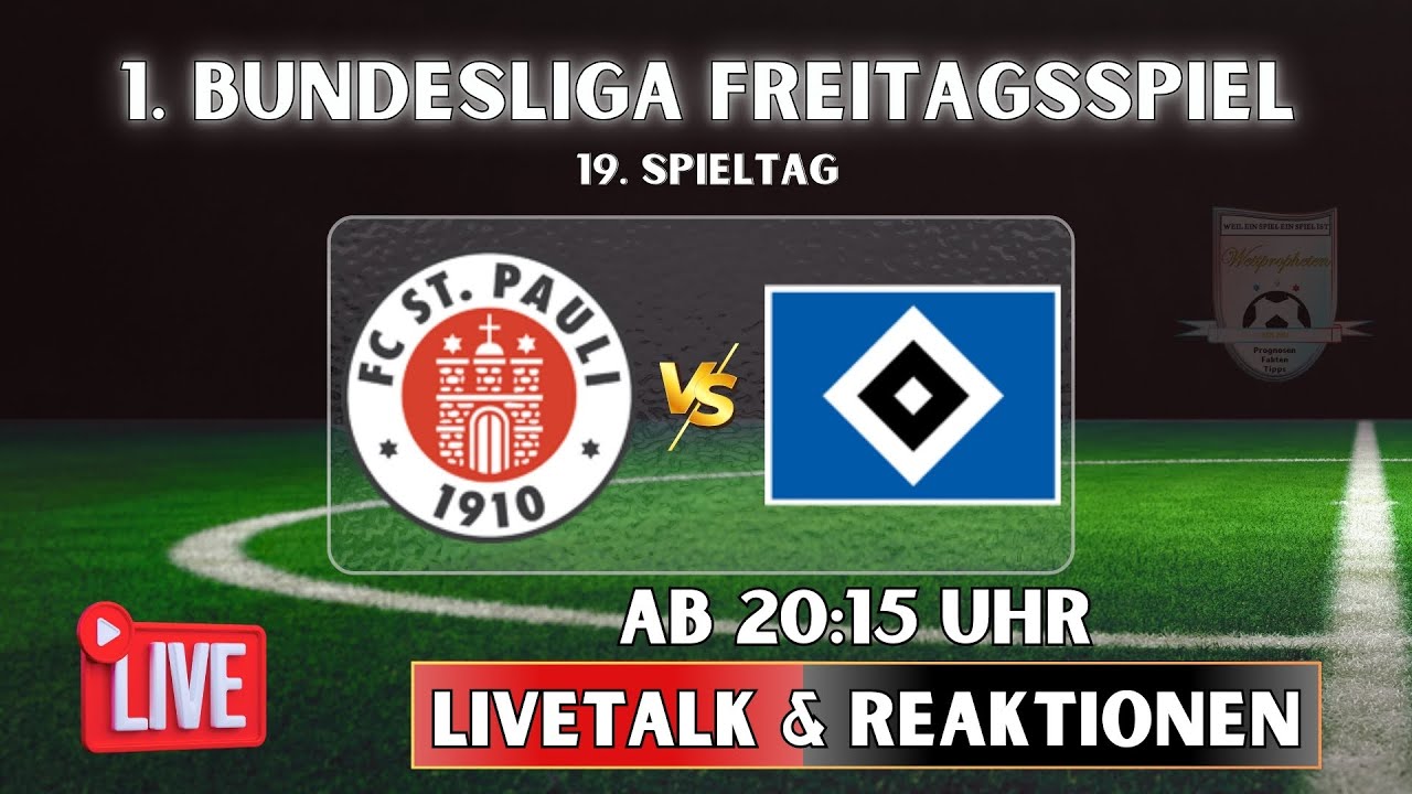 🔴19. Spieltag | 1.Bundesliga | FC St. Pauli vs. Hamburger SV  | TV/PC FORMAT |