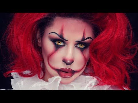 IT Pennywise Makeup Halloween Tutorial- CHRISSPY - YouTube