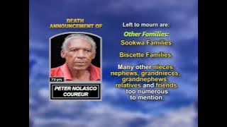Peter Nolasco Coureur ~ Long Obituary