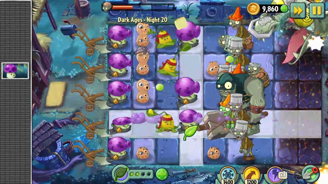 Plants vs. Zombies - #PvZ2 Who has mastered defeating the dreaded Wizard in  Dark Ages? #perfectdefense