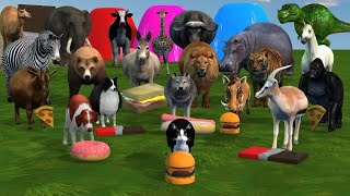 Long Slide Game With Cow Gorilla Hippopotamus  3d Animal Game Funny 3d Animals screenshot 3