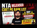 NTA Released CUET PG Rank List | Why other Institutions Misguiding Students ?