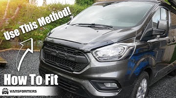 How To Fit A Bonnet Protector To A Transit Custom #bonnetprotector #howtofit