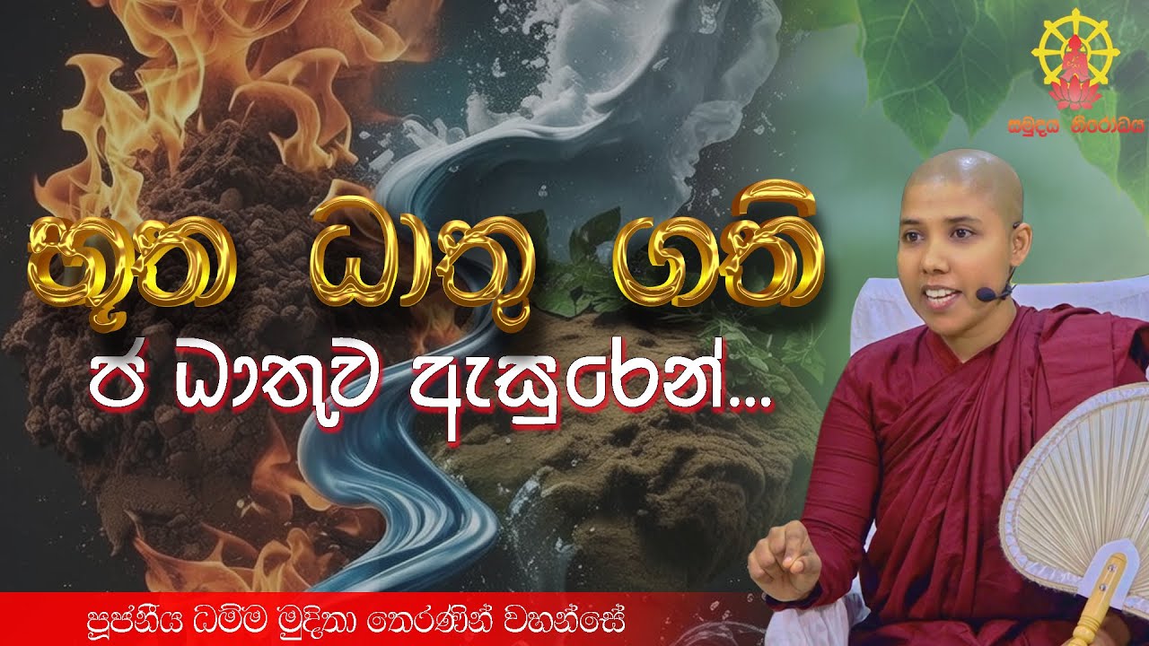 භූත ධාතු ගති | පූජනීය ධම්ම මුදිතා තෙරණින් වහන්සේ...