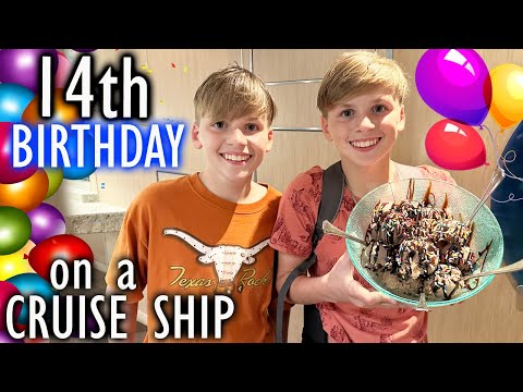 Celebrating Chris & Zac's Birthday on a Cruise Ship!