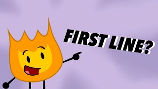 Every BFDI-TPOT Characters First Line! (Part 1)