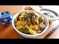 ピーマンと椎茸の卵とじ丼