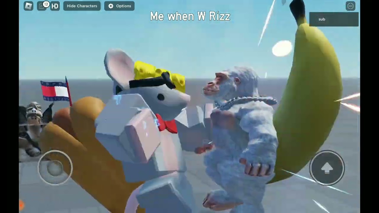 mouse punching monkey because w Rizz 