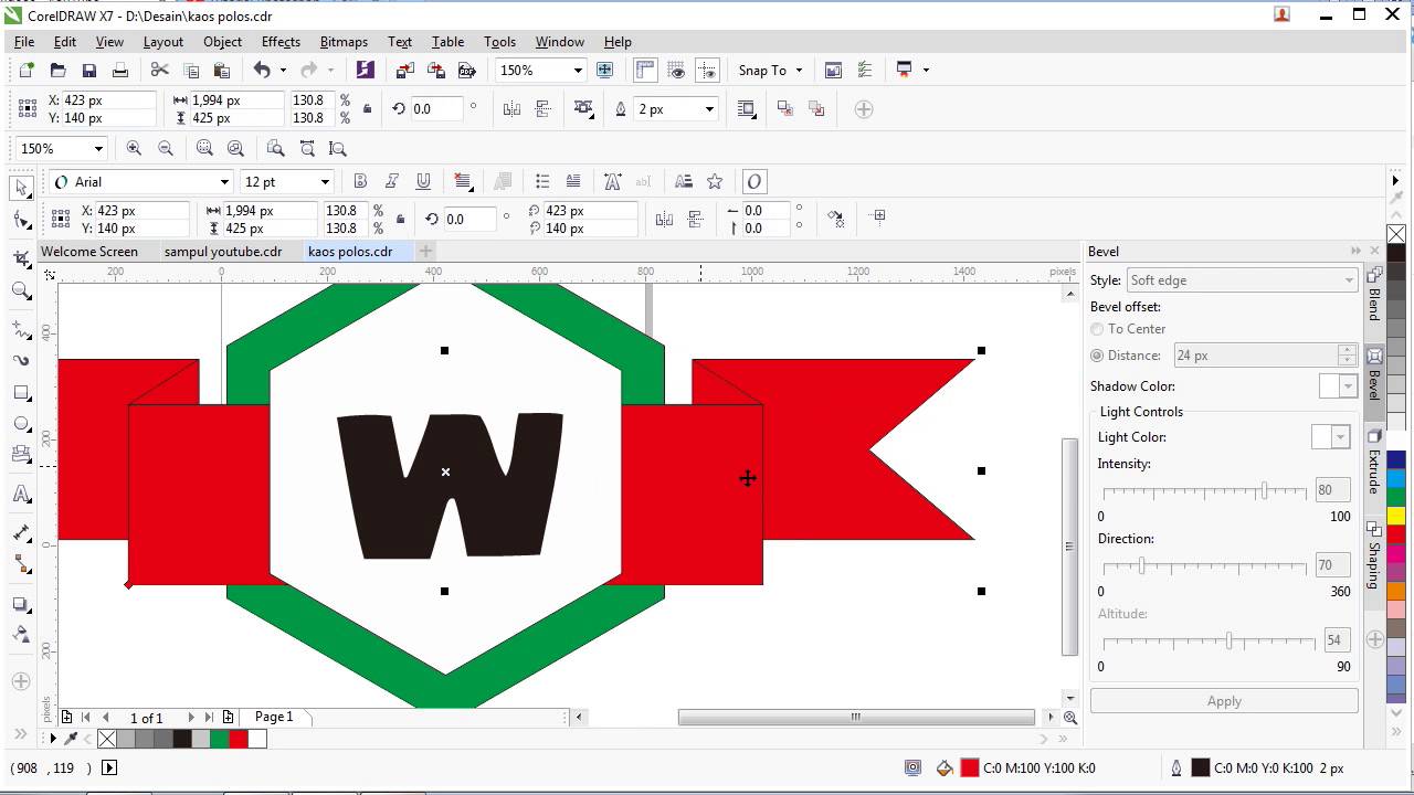 2# Tutorial Cara Membuat Desain Logo di CorelDRAW X7 ...