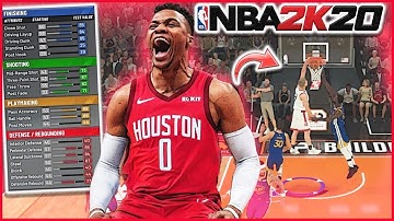 NBA 2K20 RUSSELL WESTBROOK BUILD! BEST SPEEDBOOSTING SLASHER BUILD! BEST POINT GUARD BUILD NBA 2K20!