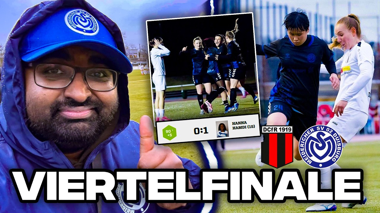 90+5 SIEG IM POKALKRIMI!🔥✅|VIERTELFINALE|🦓🤍💙 CfR Links Düsseldorf vs. MSV Duisburg FRAUEN | VLOG 20