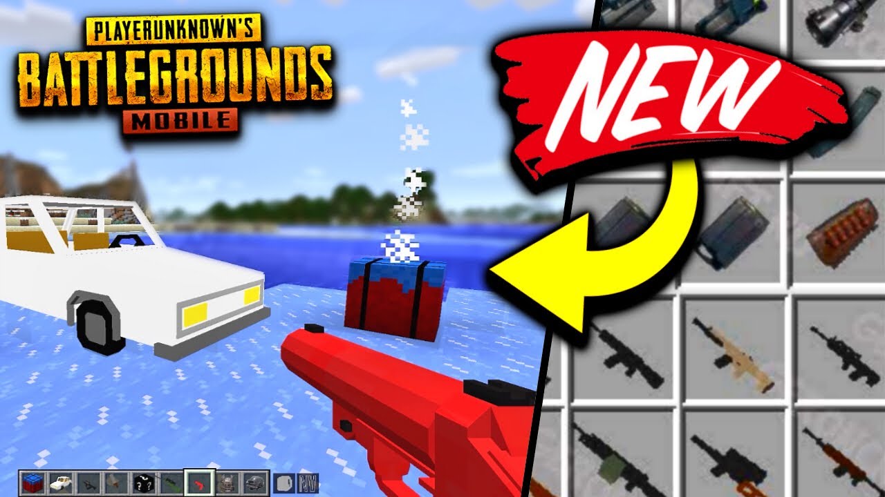 PUBG MOBILE MOD FOR MINECRAFT! WEAPONS, CARS & MORE! [JAVA DOWNLOAD]
