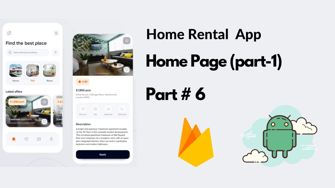 Home Page Design (part1) Home Rental App Android YouTube