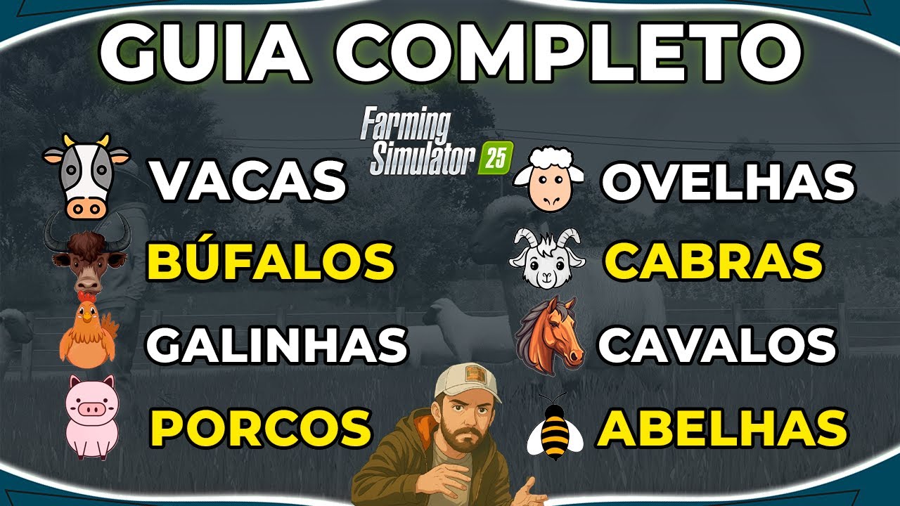 Guia Definitivo: OS ANIMAIS - Farming Simulator 25