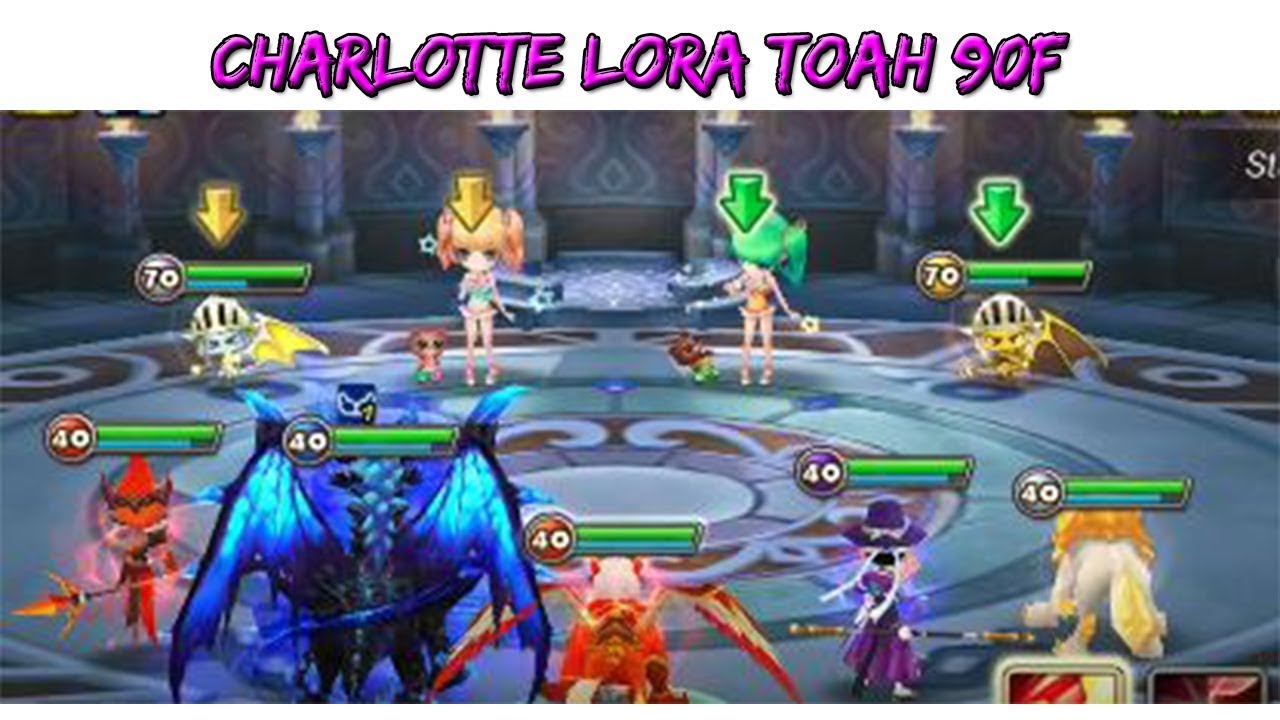 Summoners War Double Occult Girl Wind and Light TOAH 90F (charlotte