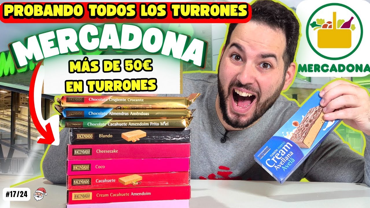 Probando TODOS los turrones de Mercadona! VLOGMAS 17