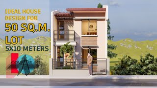 IDEAL HOUSE DESIGN FOR 50 SQ. M. LOT |5X10 METERS| TWO STOREY HOUSE DESIGN