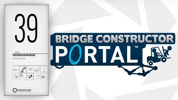 Bridge Constructor Portal Gameplay - (PC/2K 60FPS) - Level 39 - Aerial Tennis