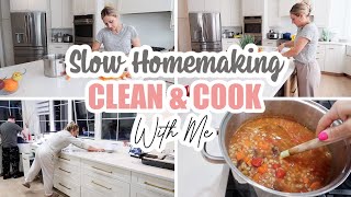 SLOW HOMEMAKING 2024 | COOK & CLEAN WITH ME | CLEANING MOTIVATION | Amanda's Daily Home