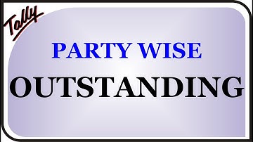 HOW TO CHECK PARTY WISE OUTSTANDING IN TALLY ERP 9 | NICT COMPUTER