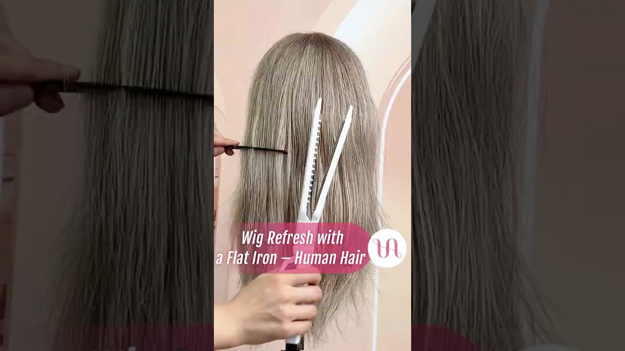 КАК Оживить парик из натуральных волос с помощью утюжка для выпрямления 🔥 