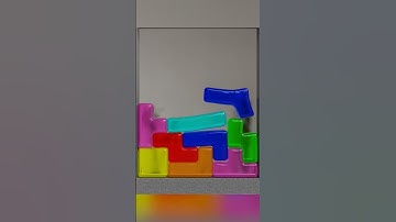 SOFTBODY TETRIS SIMULATION #tetris  #games #softbody #pixelart #тетрис #テトリス #animation