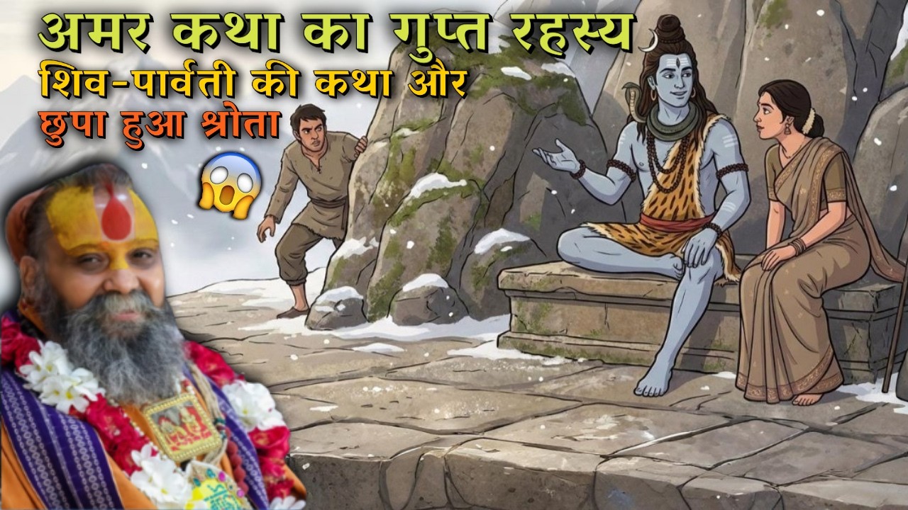 जब अमरनाथ कथा सुनते हुए कोई और भी मौजूद था 😱 आज की कथा 🔴 17 Feb | #rajendradasjimaharaj