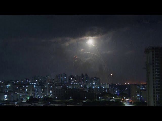 Sirens blare, rockets light up night sky in southern Israel amid war with Hamas class=