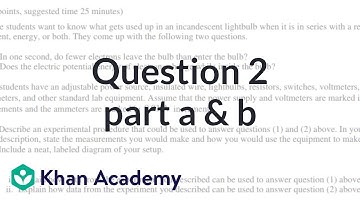 2015 AP Physics I free response 2 a and b