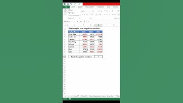 Negative number SUMIF formula #shorts #excel