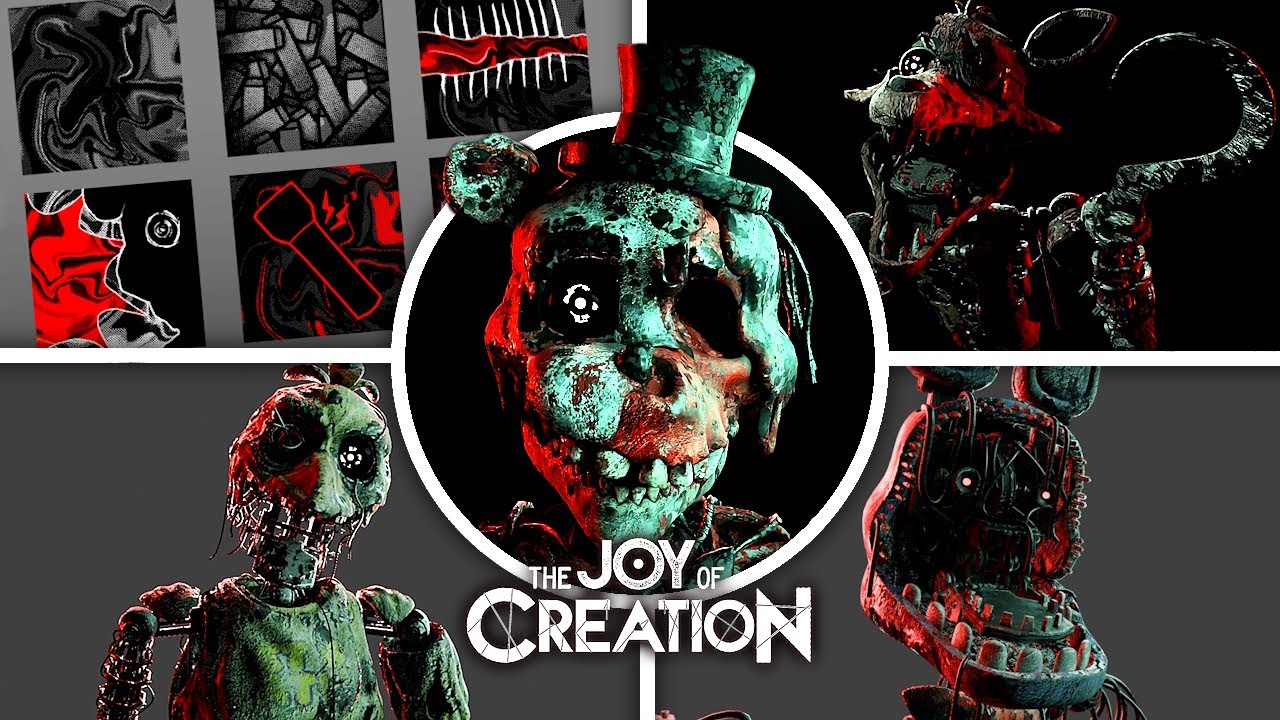 The Joy of Creation - ALL Unused Artworks & Animatronic Models (TJOC: Demo Showcase)