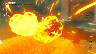 Legend of Zelda TotK - Ren-iz shrine shield surfing explosion mayhem,