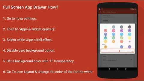 Full Screen App Drawer Setup - Nova Launcher