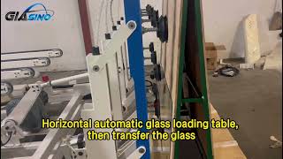 Horizontal CNC 4 Sides Glass Seaming and Washing Machine Line with automatic loading unloading table