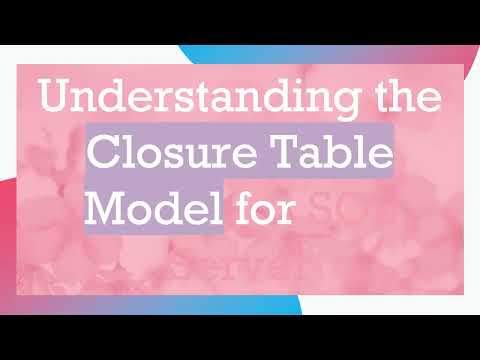 Understanding the Closure Table Model for SQL Server