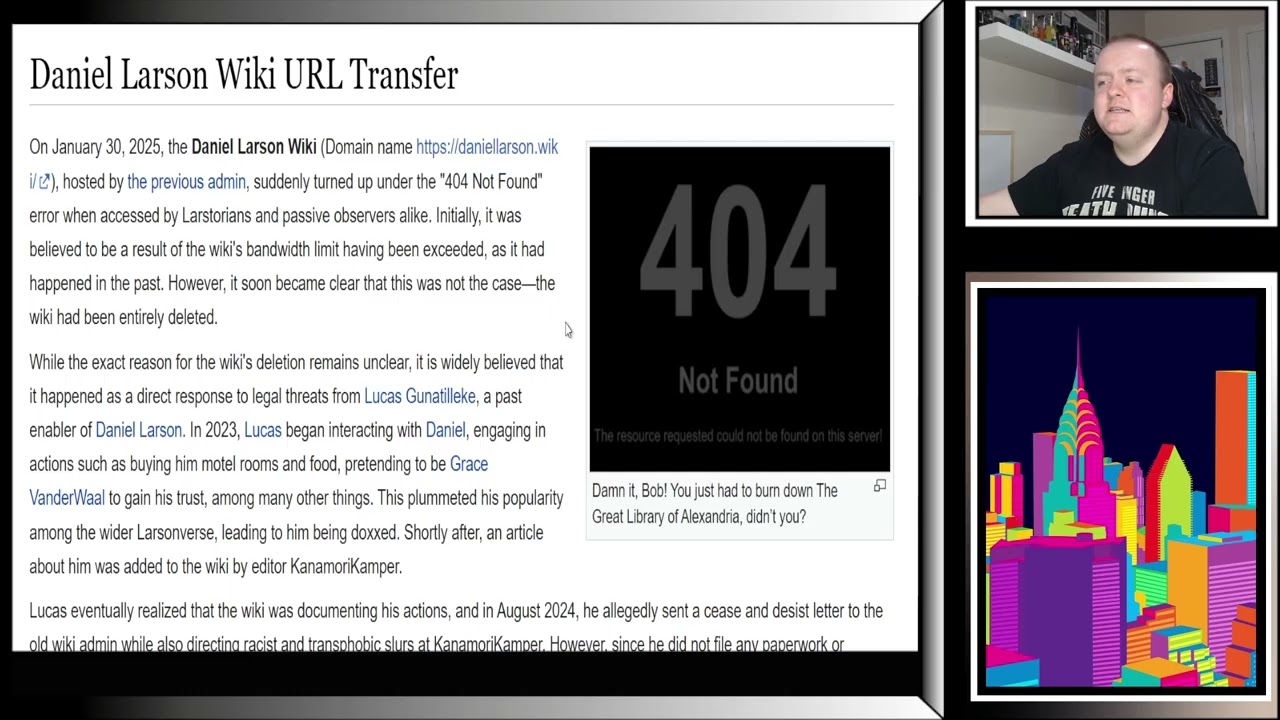Что случилось с Википедией о Дэниеле Ларсоне?