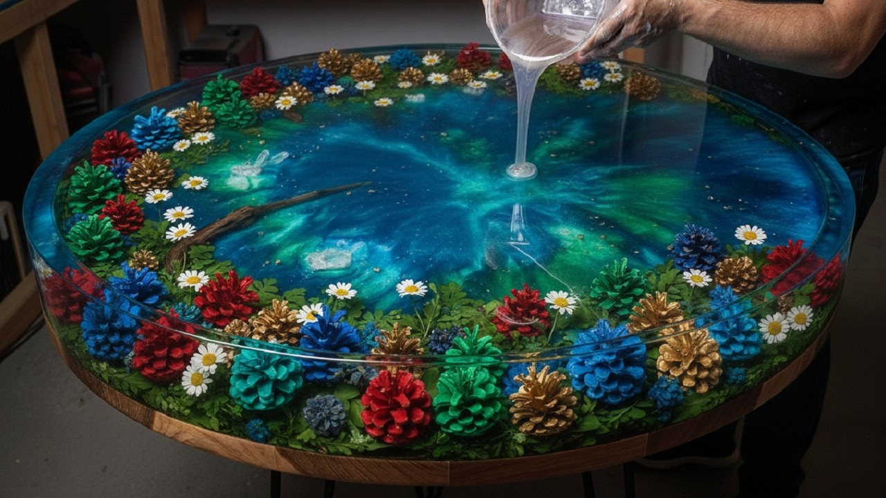 People Ignored These Pine Cones! I Came Up With The Idea Of ​​Creating Pine Cone Tables With Epoxy