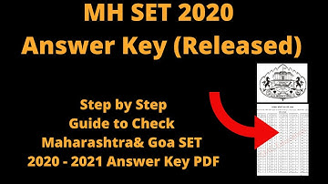 MH SET 2020 Answer Key (Released) - How to Check Maharashtra & Goa SET 2020 - 2021 Answer Key PDF