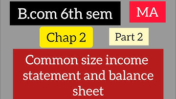 B.com 6th sem management accounting chapter 2 common size income statement and balance sheet