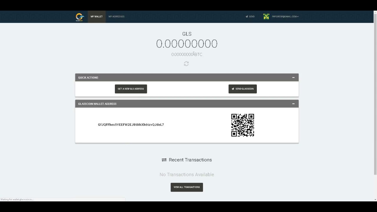 How transfer glasscoin to wallet