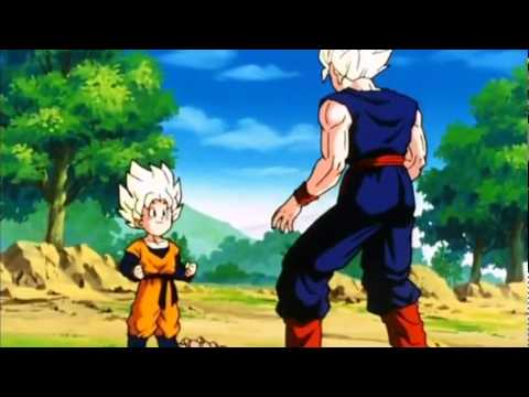 Dragon Ball Z- Goten goes Super Saiyan for the First Time! [HD]