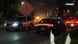 Fire breaks out near protests over shooting death of Jayland Walker